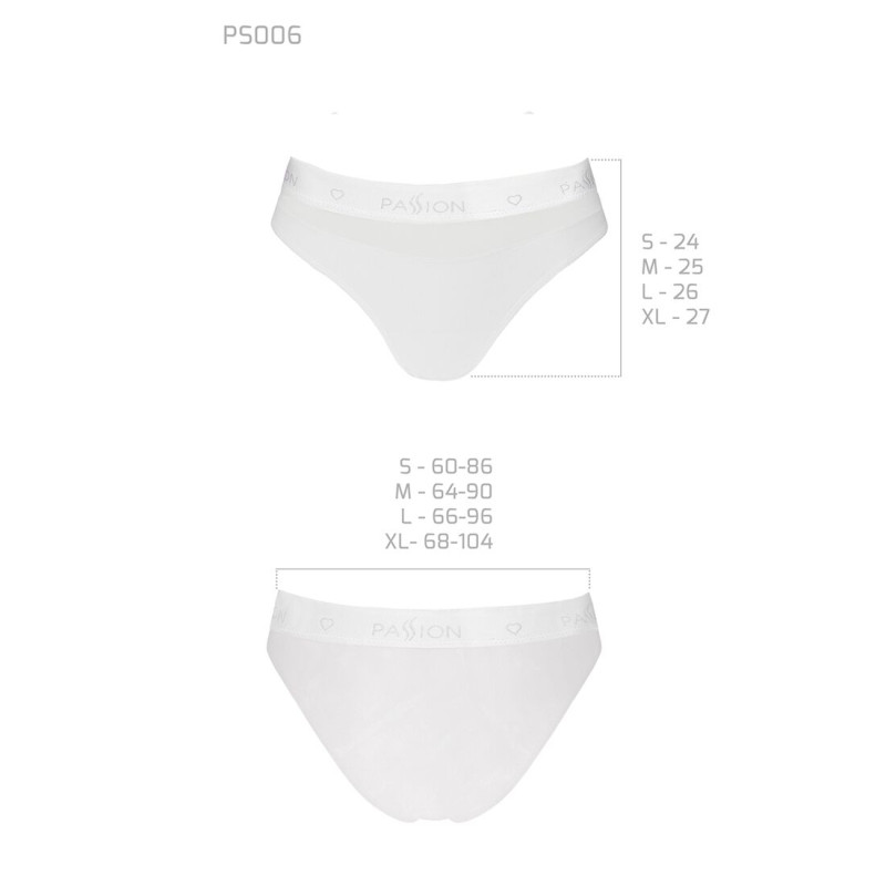 Трусики с прозрачной вставкой Passion PS006 PANTIES M, white Трусики с прозрачной вставкой Passion PS006 PANTIES M, white