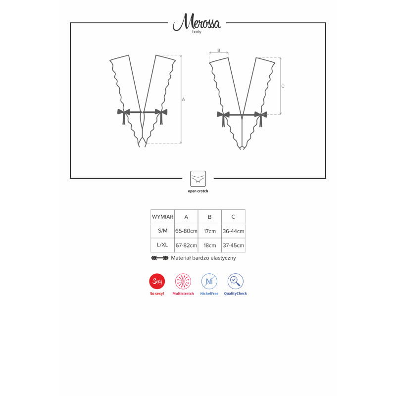 Боді Obsessive Merossa Чорний S/M Боді Obsessive Merossa Чорний S/M