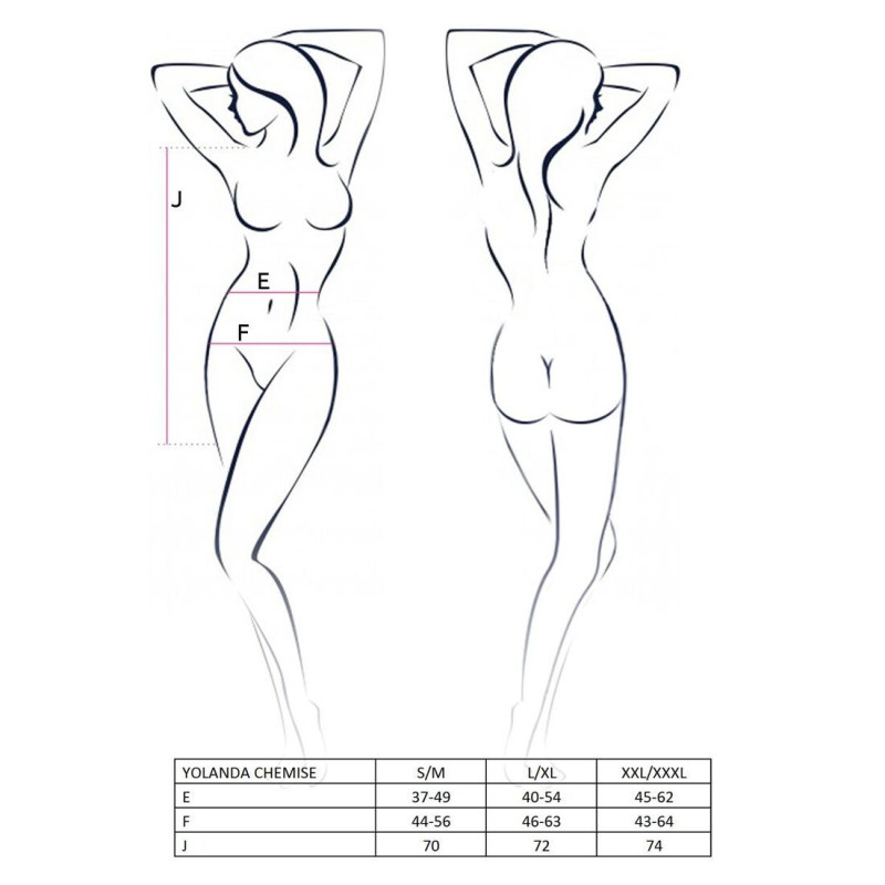 Пеньюар Passion Erotic Line YOLANDA CHEMISE S/M Черный Пеньюар Passion Erotic Line YOLANDA CHEMISE S/M Черный