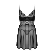 Эротический комплект Obsessive Chemeris babydoll & thong XS/S, пеньюар и стринги