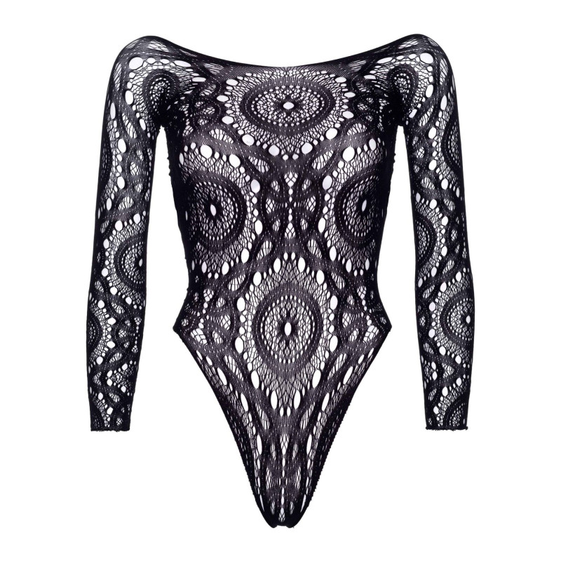 Эротическое боди-бодистокинг Leg Avenue Snap crotch thong back teddy Black M/L Эротическое боди-бодистокинг Leg Avenue Snap crotch thong back teddy Black M/L