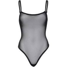 Эротическое боди Leg Avenue Cami bodysuit with thong Black M/L, на бретелях