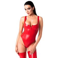 Боди Noir Handmade F352 Red powerwetlook body - 3XL