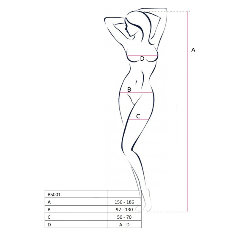 Бодистокинг Passion BS031 S/XL Черный Бодистокинг Passion BS031 S/XL Черный
