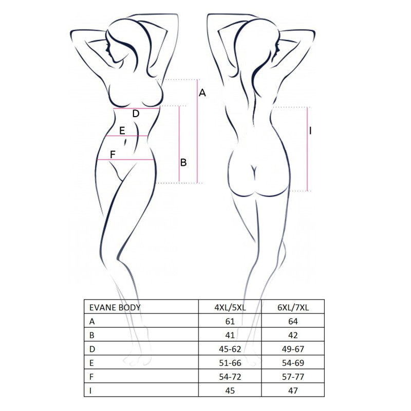 Сексуальное Боди Passion EVANE BODY 6XL/7XL Красное Сексуальное Боди Passion EVANE BODY 6XL/7XL Красное