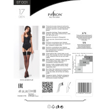 Чулки под пояс Passion ST001 3/4 Черные