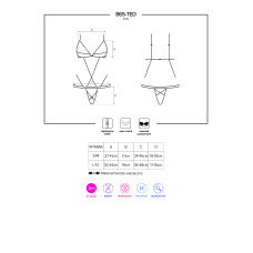 Боди Obsessive 865-TED-1 Черный L/XL
