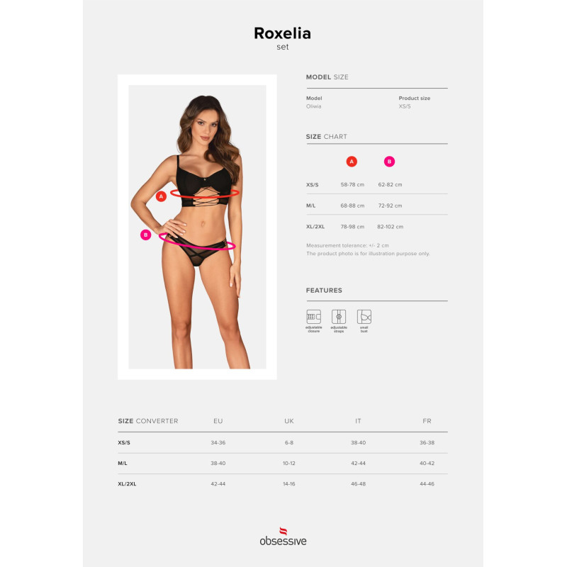 Комплект Obsessive Roxelia 2-pcs set XL/2XL