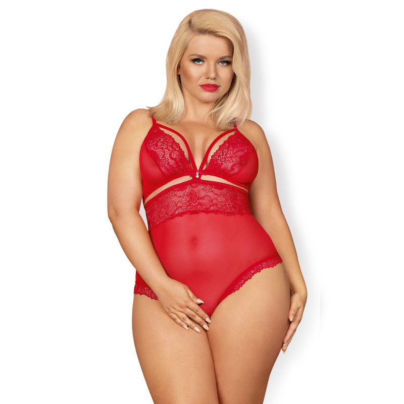 Боди открытое Obsessive 838-TED-3 Красное XXL Боди открытое Obsessive 838-TED-3 Красное XXL