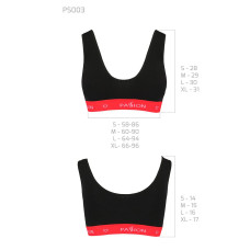 Спортивный топ на широких бретелях Passion PS003 TOP L, black