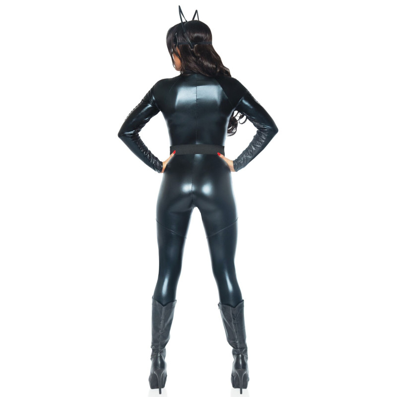 Еротичний костюм супергероя-кішечки Leg Avenue Wicked Kitty M, комбінезон, пояс, маска, вушка Еротичний костюм супергероя-кішечки Leg Avenue Wicked Kitty M, комбінезон, пояс, маска, вушка