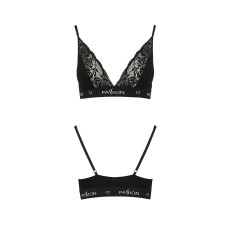 Эластичный топ с кружевом Passion PS001 TOP S, black