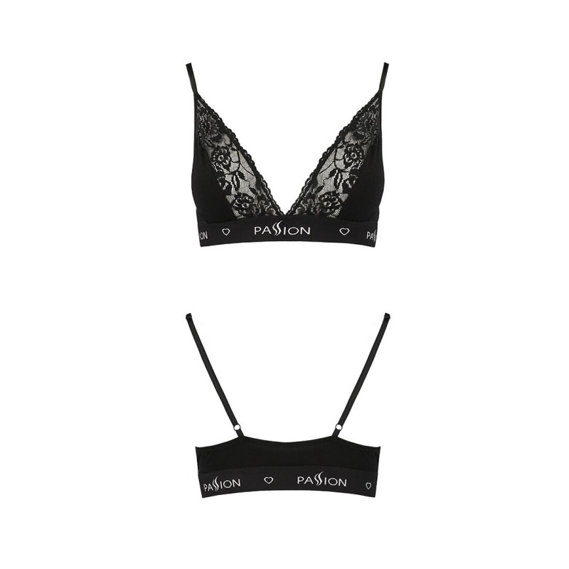 Эластичный топ с кружевом Passion PS001 TOP S, black Эластичный топ с кружевом Passion PS001 TOP S, black