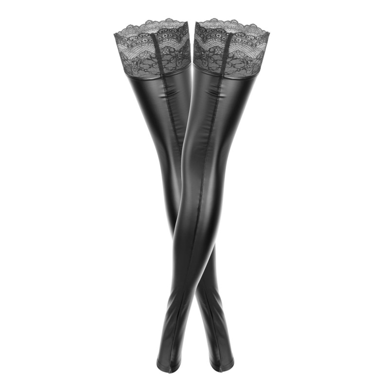 Чулки с мокрым эффектом Noir Handmade F135 Powerwetlook stockings, XL, без мысков Чулки с мокрым эффектом Noir Handmade F135 Powerwetlook stockings, XL, без мысков