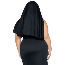 Костюм монашки-грешницы Leg Avenue Sultry Sinner 1X-2X, платье, головной убор, воротник
