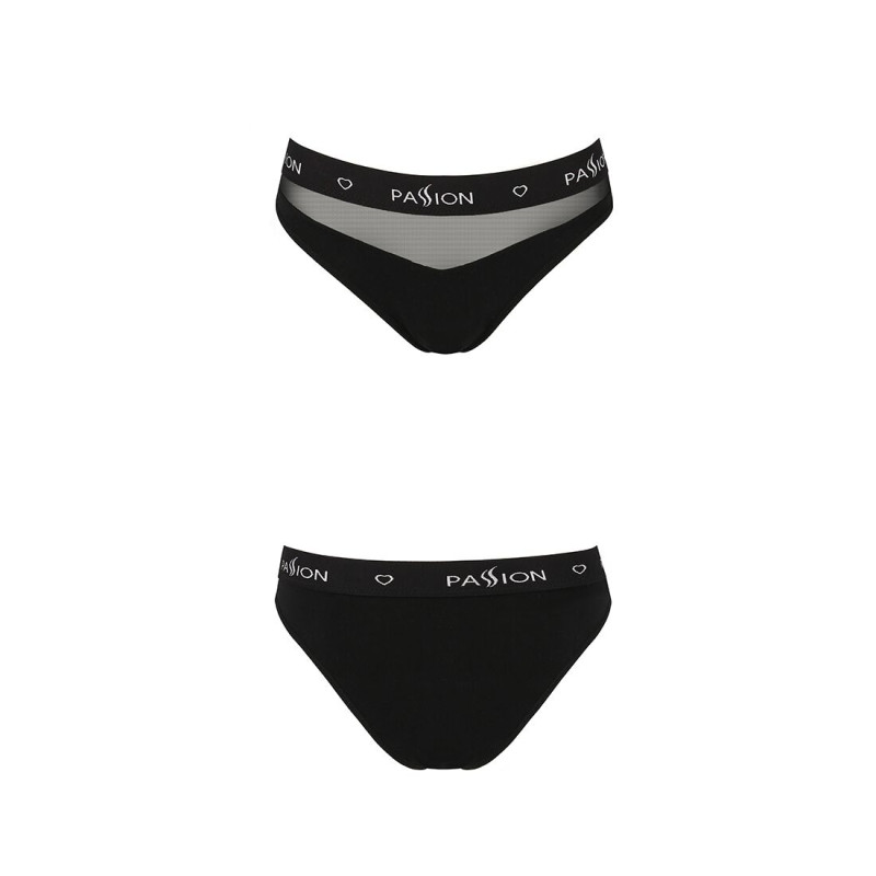 Трусики с прозрачной вставкой Passion PS006 PANTIES S, black Трусики с прозрачной вставкой Passion PS006 PANTIES S, black