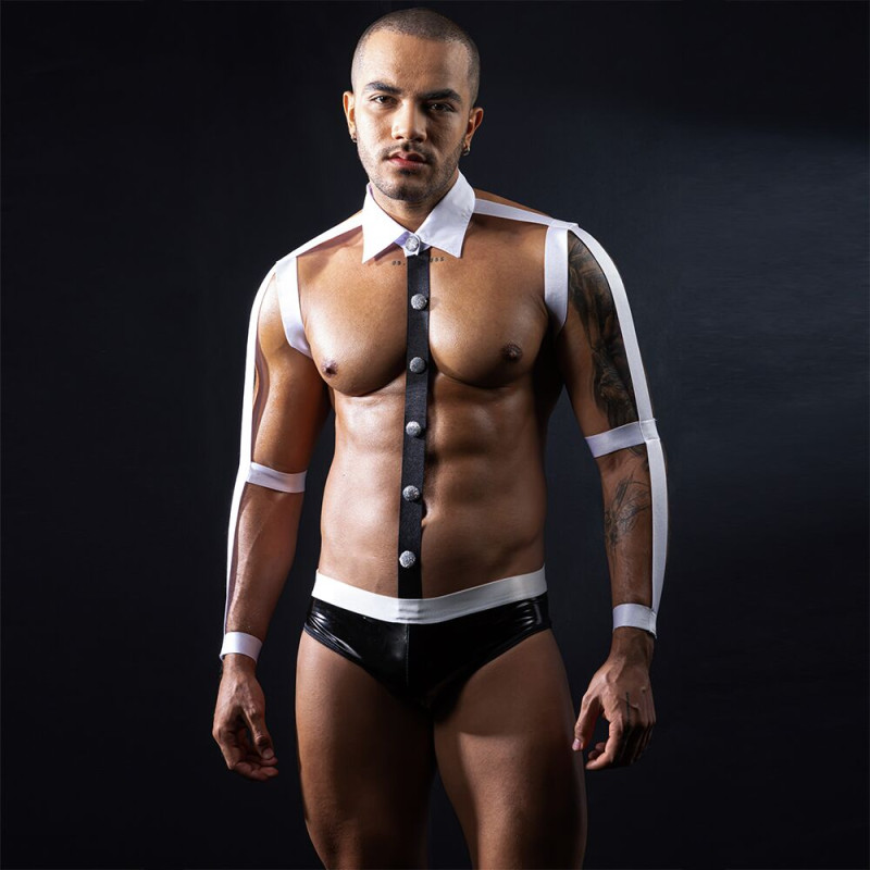 Чоловічий еротичний костюм офіціанта JSY 9139 One Size Чоловічий еротичний костюм офіціанта JSY 9139 One Size