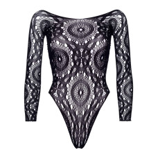 Эротическое боди-бодистокинг Leg Avenue Snap crotch thong back teddy Black S/M