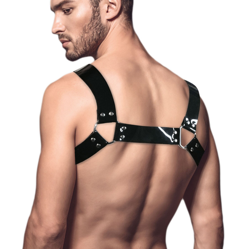 Мужская портупея на грудь Feral Feelings - Bulldog Harness Black Мужская портупея на грудь Feral Feelings - Bulldog Harness Black