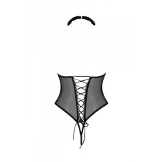 Еротичне боді Passion TRISHA BODY, L/XL, beige, з відкритими чашками