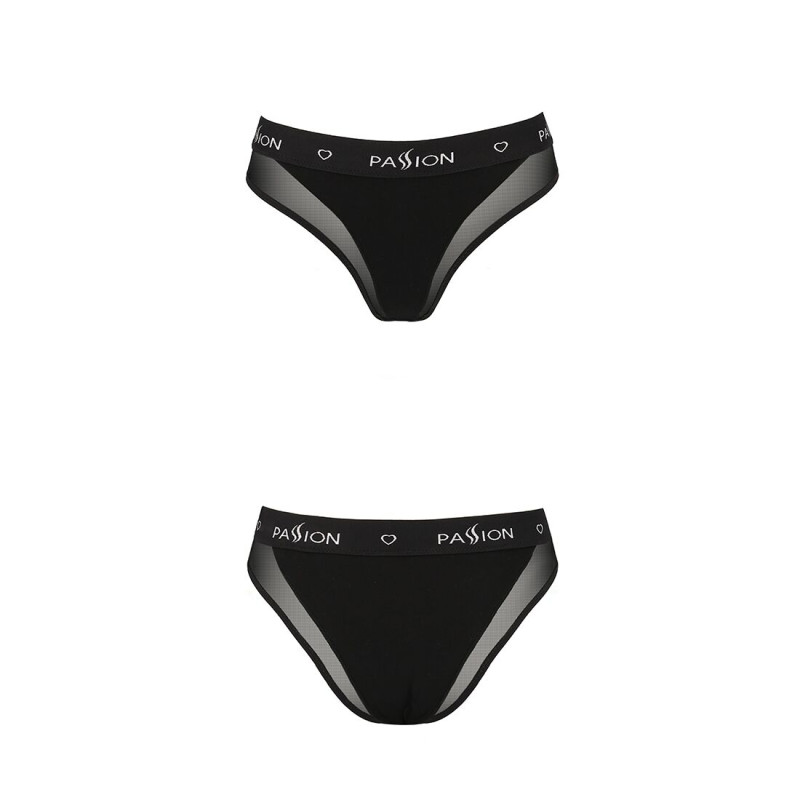 Трусики с прозрачной вставкой Passion PS002 PANTIES M, black Трусики с прозрачной вставкой Passion PS002 PANTIES M, black
