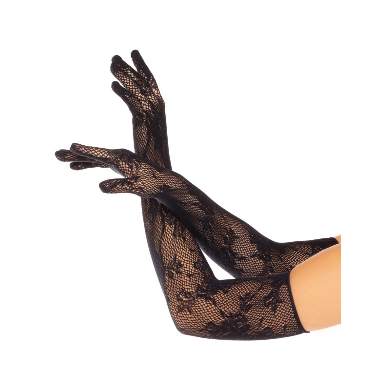 Мітенки Leg Avenue Lace Opera Length Gloves Black