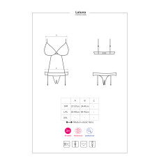 Боди Obsessive Laluna Черный L/XL