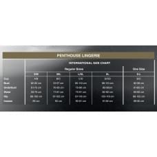 Мини-платье сетка с горлом Penthouse Epic Night Черное XL
