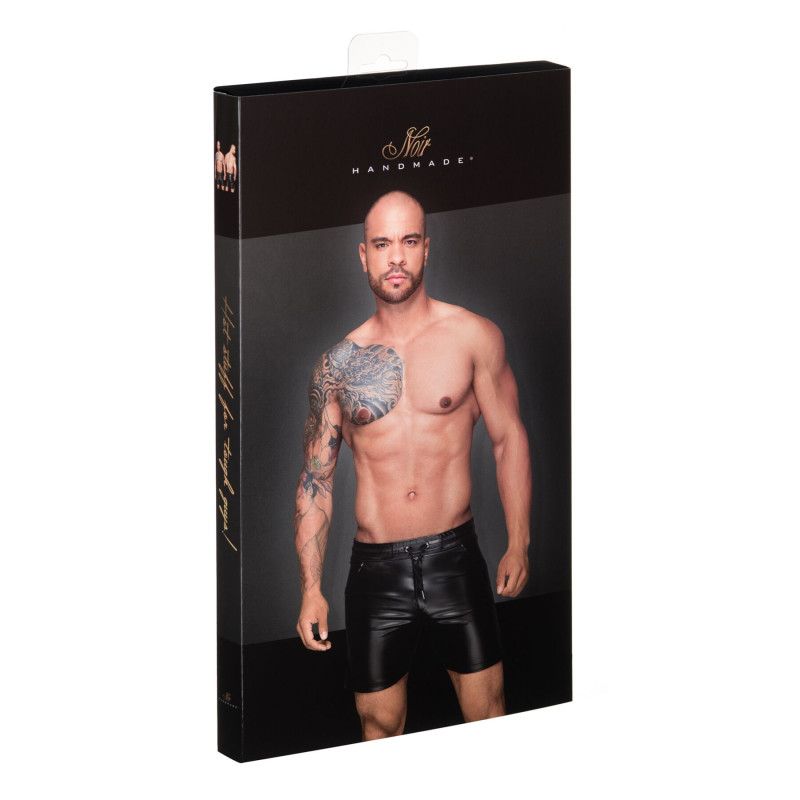 Чоловічі шорти з мокрим ефектом Noir Handmade H061 Powerwetlook shorts, XXL Чоловічі шорти з мокрим ефектом Noir Handmade H061 Powerwetlook shorts, XXL