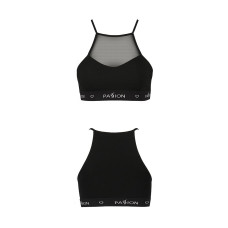 Спортивный топ с прозрачной вставкой Passion PS006 TOP M, black