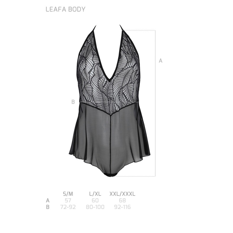 Боди Passion LEAFA BODY black S/M, на завязках, мягкая чашка, низ в виде шортиков Боди Passion LEAFA BODY black S/M, на завязках, мягкая чашка, низ в виде шортиков
