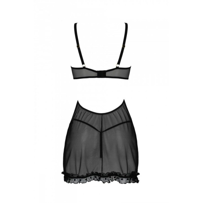 Еротичний пеньюар Passion MARINA CHEMISE, XXL/XXXL, black Еротичний пеньюар Passion MARINA CHEMISE, XXL/XXXL, black