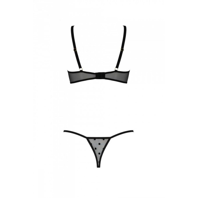 Эротический комплект Passion MARINA SET WITH OPEN BRA, L/XL, black, открытые чашки Эротический комплект Passion MARINA SET WITH OPEN BRA, L/XL, black, открытые чашки