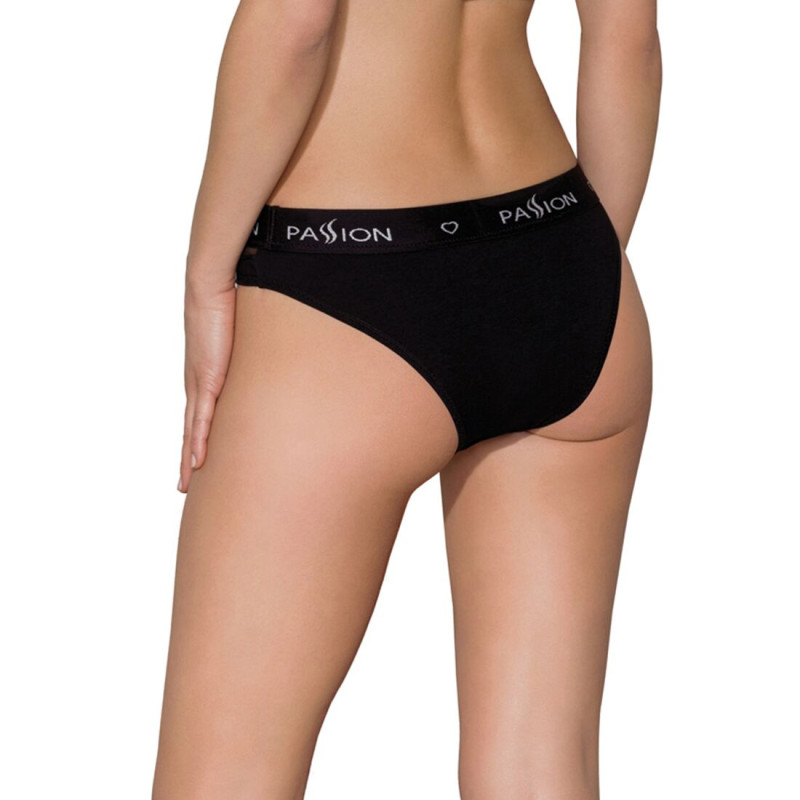 Трусики с прозрачной вставкой Passion PS006 PANTIES S, black Трусики с прозрачной вставкой Passion PS006 PANTIES S, black