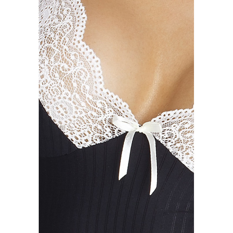 Красивый Корсет Passion с белым кружевом CAMILLE CORSET 6XL/7XL Черный