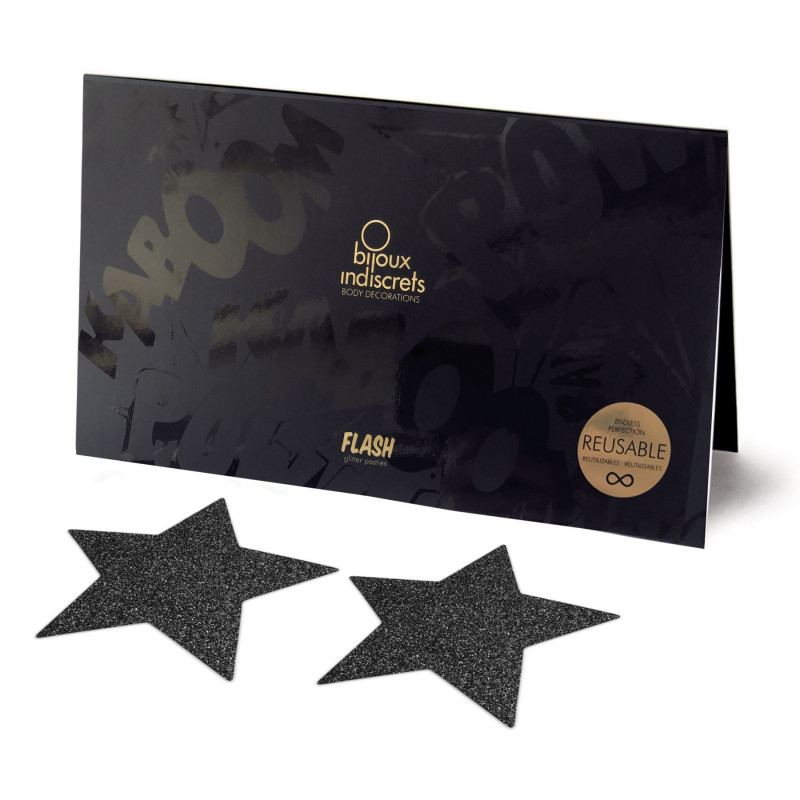 Пестіс стікіні Bijoux Indiscrets Flash Star Чорні