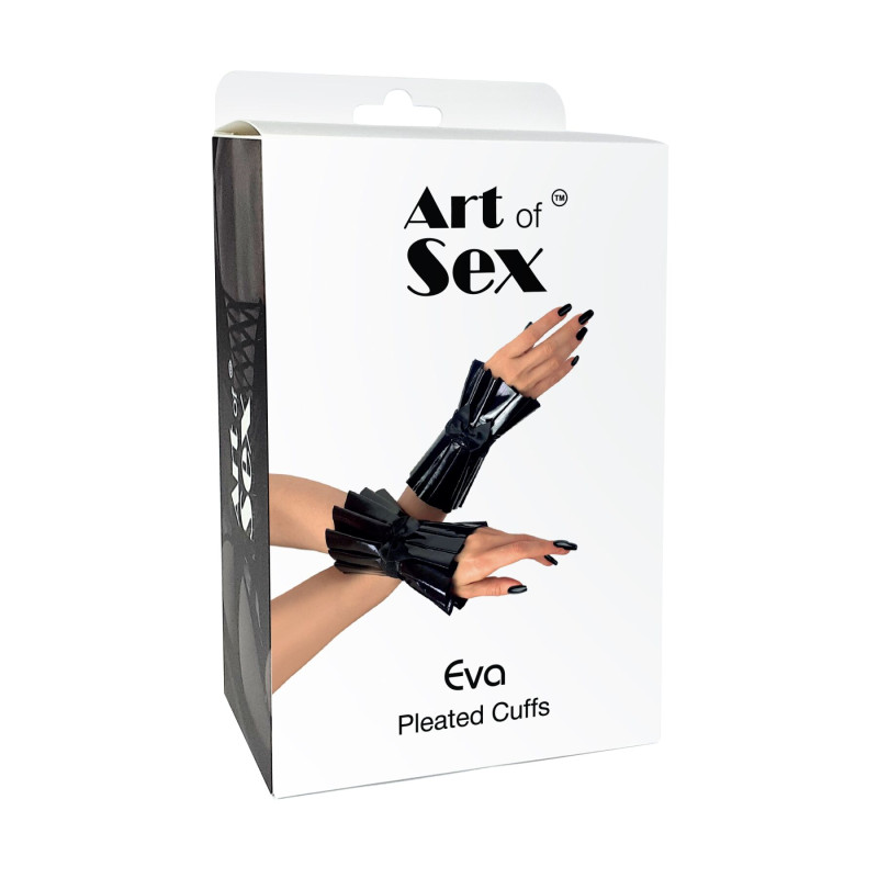 Плиссированные манжеты на руки Art of Sex - Eva, цвет черный Плиссированные манжеты на руки Art of Sex - Eva, цвет черный