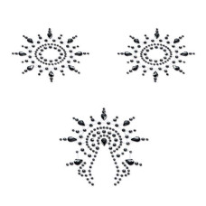 Пэстис из кристаллов Petits Joujoux Gloria set of 3 Черные