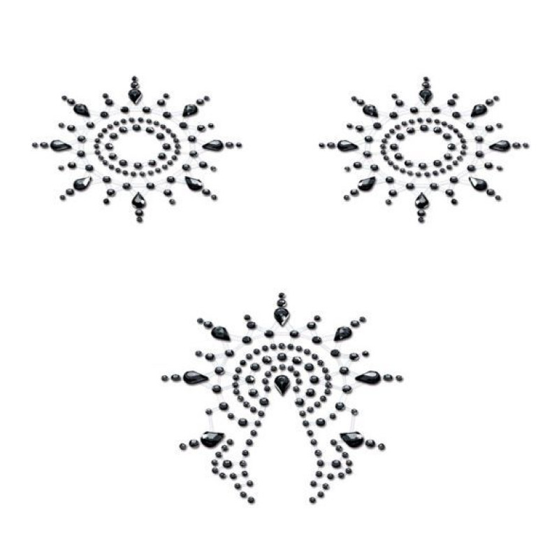 Пестіс із кристалів Petits Joujoux Gloria set of 3 Чорні Пестіс із кристалів Petits Joujoux Gloria set of 3 Чорні