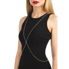 Серебряная цепочка для бюста Bijoux Pour Toi – Elena Silver со стразами