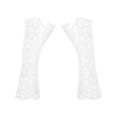 Кружевные митенки Obsessive Heavenlly gloves белые One size