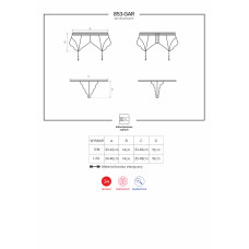 Пояс для панчох Obsessive 853-GAR-1 Чорний S/M