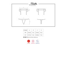 Пояс для панчох Obsessive Moketta Чорний S/M
