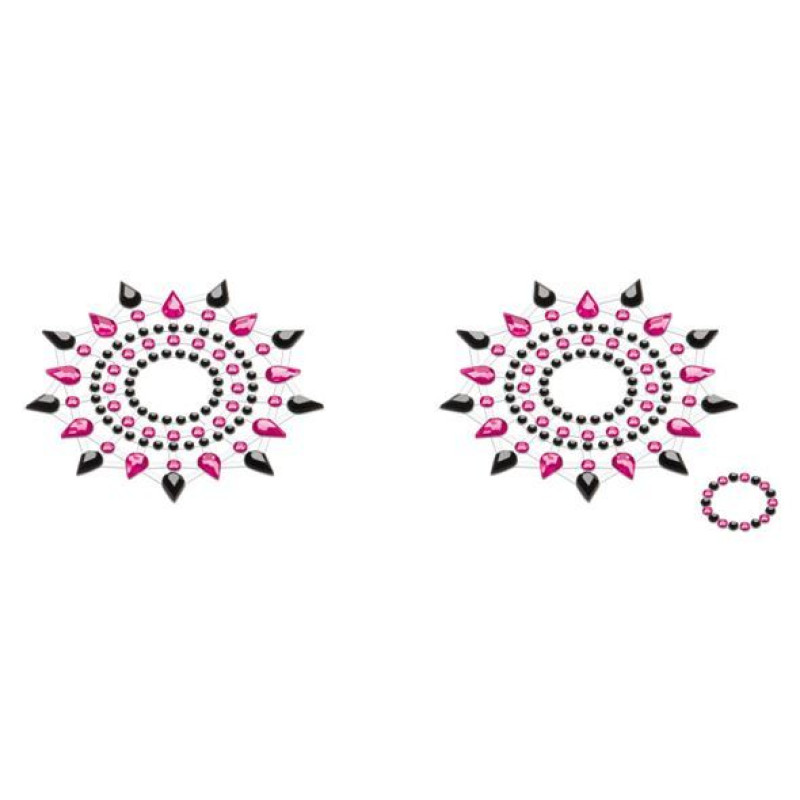 Пэстис из кристаллов Petits Joujoux Gloria set of 2 Черные/Розовые Пэстис из кристаллов Petits Joujoux Gloria set of 2 Черные/Розовые