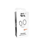 Сексуальное украшение на пенис и мошонку Art of Sex - Jerome, Серебро