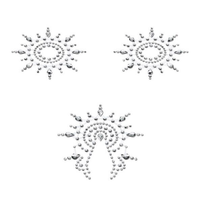Пестіс із кристалів Petits Joujoux Gloria set of 3 Сріблясті