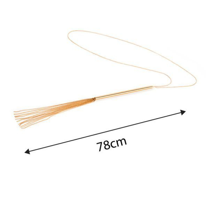 Ланцюжок батіг на шию Bijoux Indiscrets MAGNIFIQUE Necklace Whip Золотий Ланцюжок батіг на шию Bijoux Indiscrets MAGNIFIQUE Necklace Whip Золотий