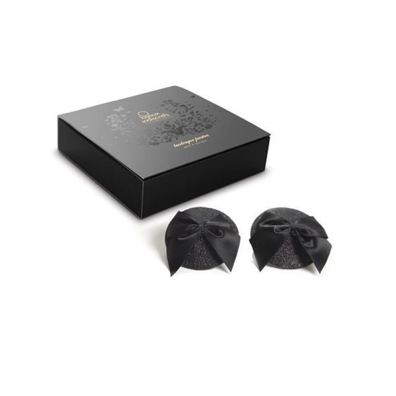 Пестіс Bijoux Indiscrets Burlesque pasties GLITTER and BOW Пестіс Bijoux Indiscrets Burlesque pasties GLITTER and BOW