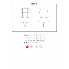 Пояс для панчох Obsessive 858-GAR-1 Чорний L/XL