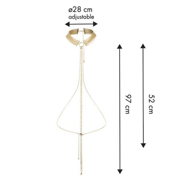 Ланцюжок нашийник Bijoux Indiscrets MAGNIFIQUE Collar Золотий Ланцюжок нашийник Bijoux Indiscrets MAGNIFIQUE Collar Золотий